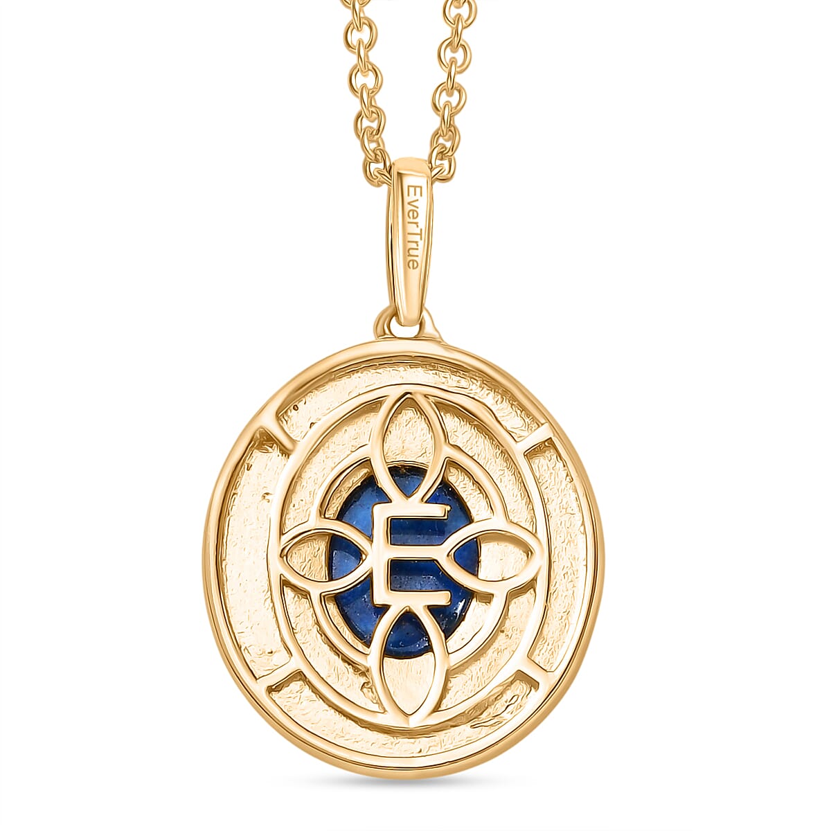 EverTrue Lapis Lagoon Pendant with Chain (Size 20) in Yellow Gold Tone 3.43 Ct.