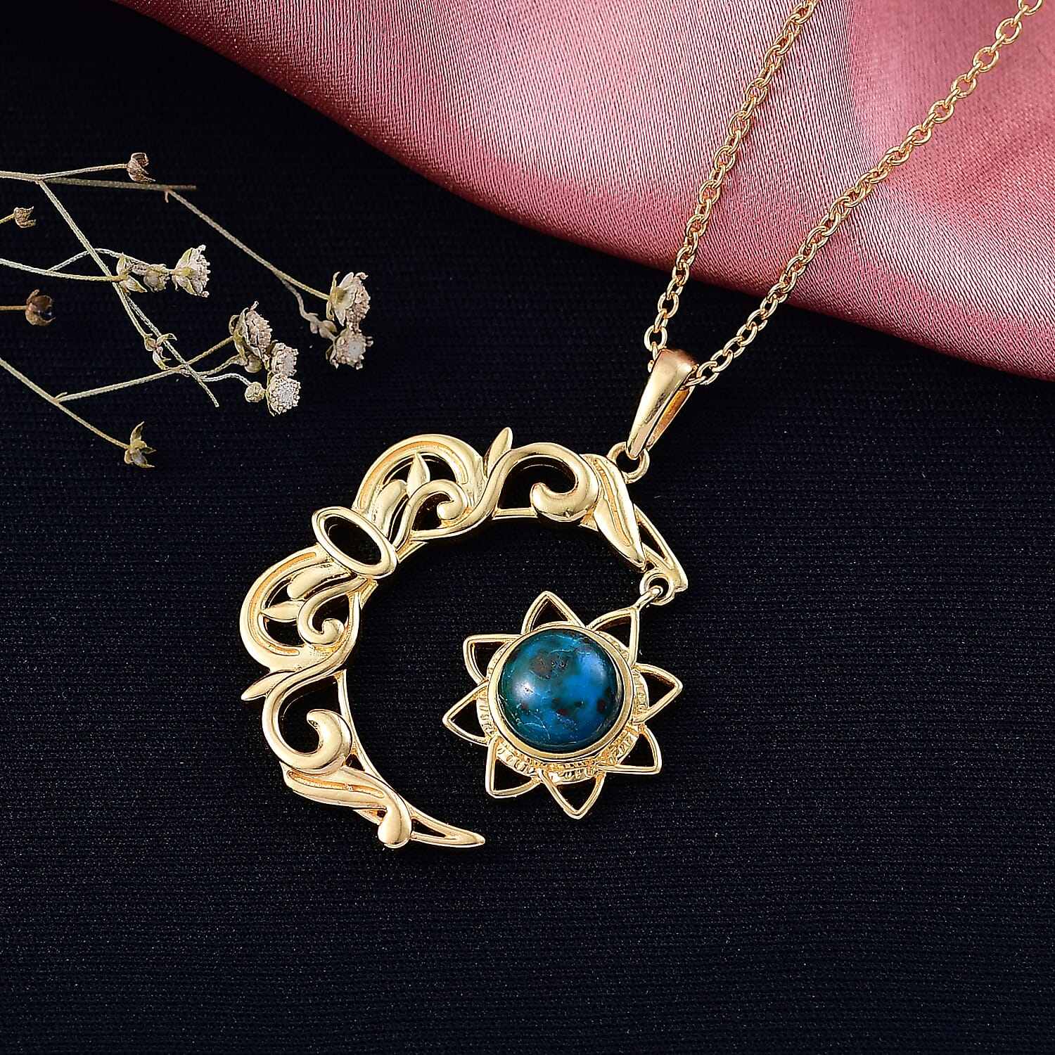 Opalina Pendant with Chain (Size 20) Stainless Steel  2.000  Ct.