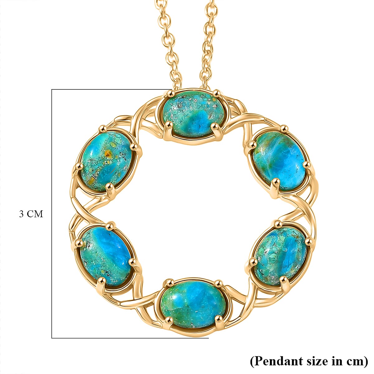 Opalina Pendant with Chain (Size 20) Stainless Steel  4.200  Ct.