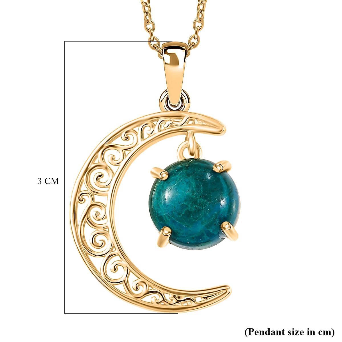 Opalina Pendant with Chain (Size 20) Stainless Steel  4.100  Ct.