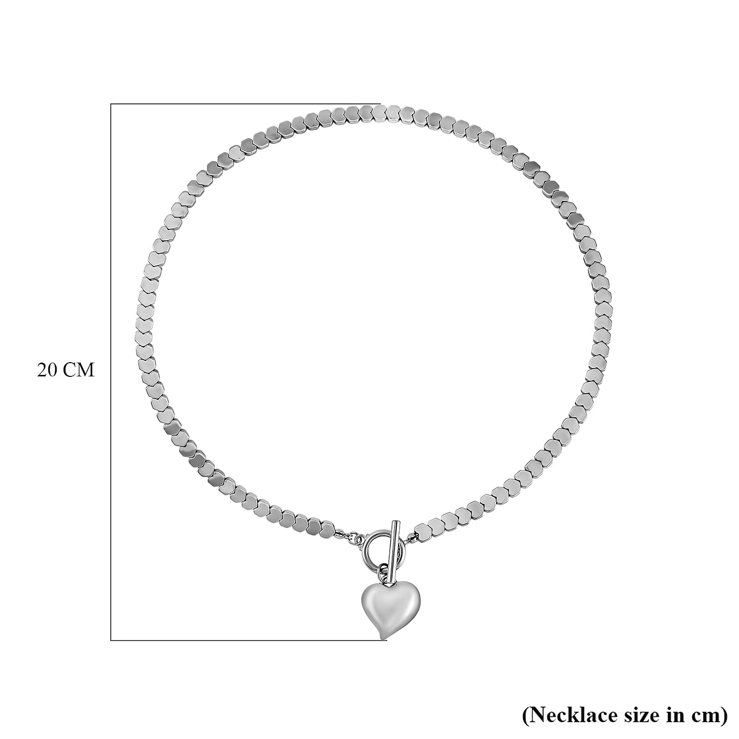 2 Piece Set - Silver Plated Hematite Necklace and Bracelet 75.00 Ct.