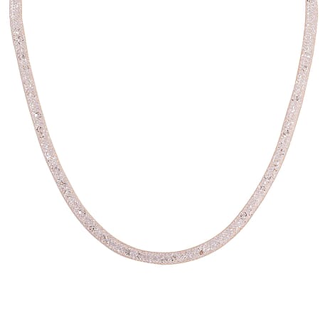 2 Piece Set -  White Crystal Fancy Necklace and Fancy Bracelet Pure Yellow Brass  0.020  Ct.