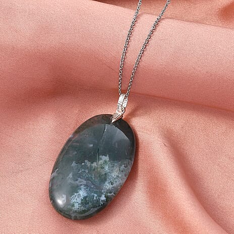 Tucson Preview- Ocean Jasper Pendant with Chain (Size 20) 119.18 Ct.