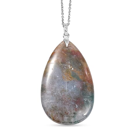 Ocean Jasper Pendant with Chain (Size 20) Mix Metal  100.000  Ct.