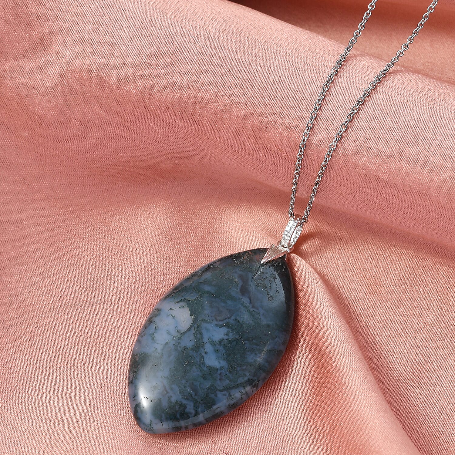 Ocean Jasper Pendant with Chain (Size 20) Mix Metal  100.000  Ct.
