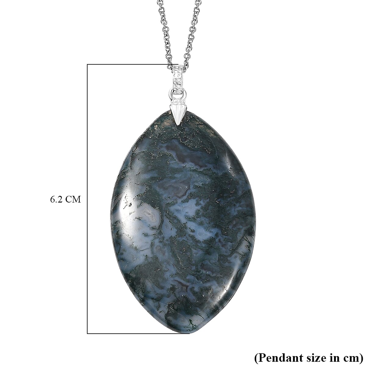 Ocean Jasper Pendant with Chain (Size 20) Mix Metal  100.000  Ct.