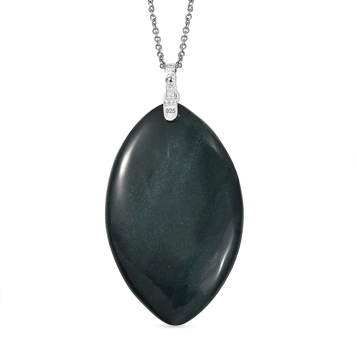 Green Jasper Pendant with Chain (Size 20) Mix Metal  100.000  Ct.
