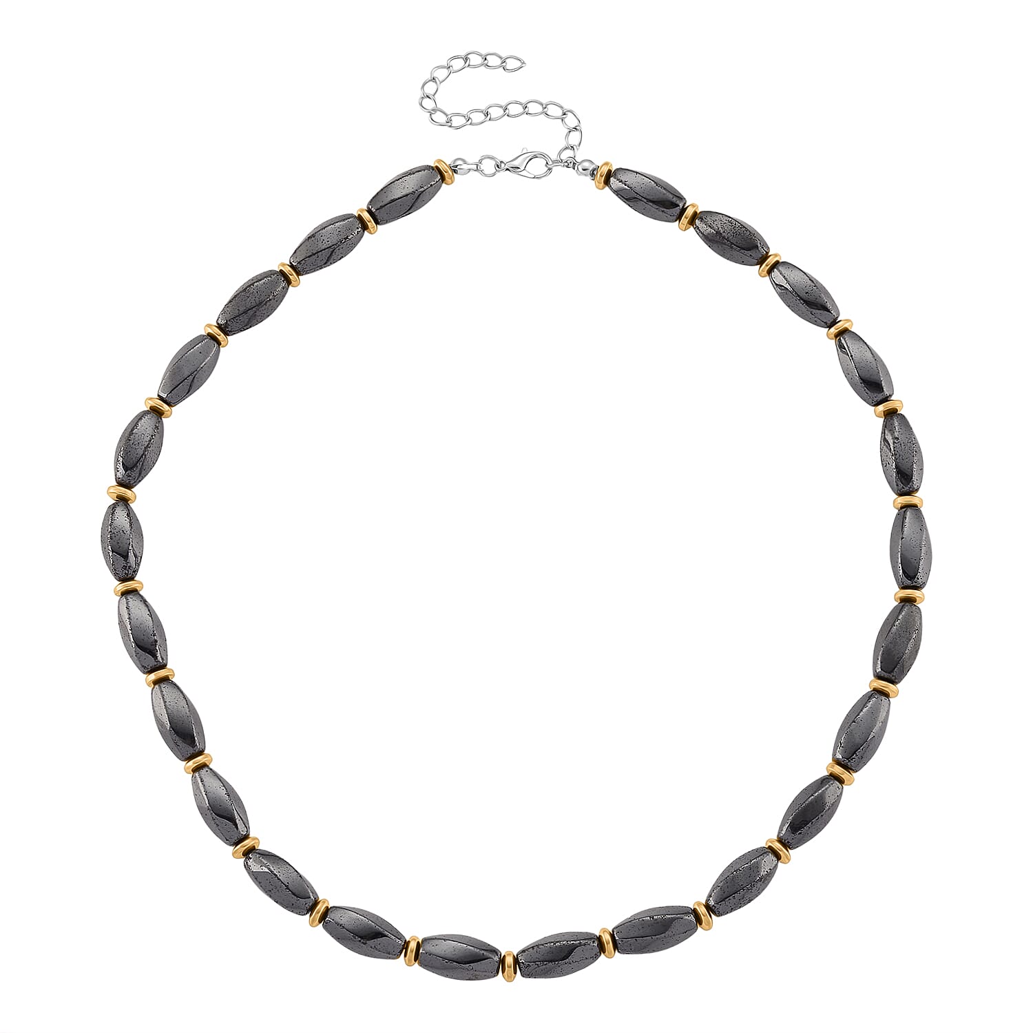 2 Piece Set -  Hematite Fancy Necklace and Fancy Bracelet 494.00ct  494.000  Ct.