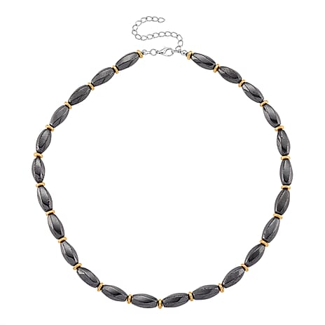 2 Piece Set -  Hematite Fancy Necklace and Fancy Bracelet 494.00ct  494.000  Ct.