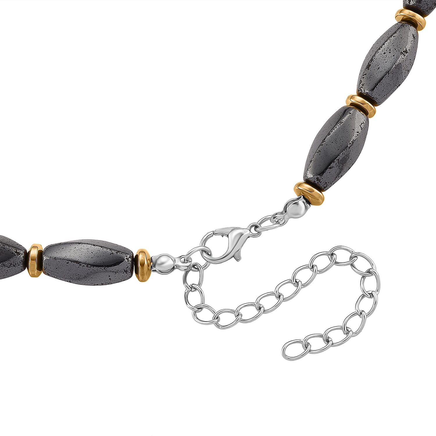 2 Piece Set -  Hematite Fancy Necklace and Fancy Bracelet 494.00ct  494.000  Ct.