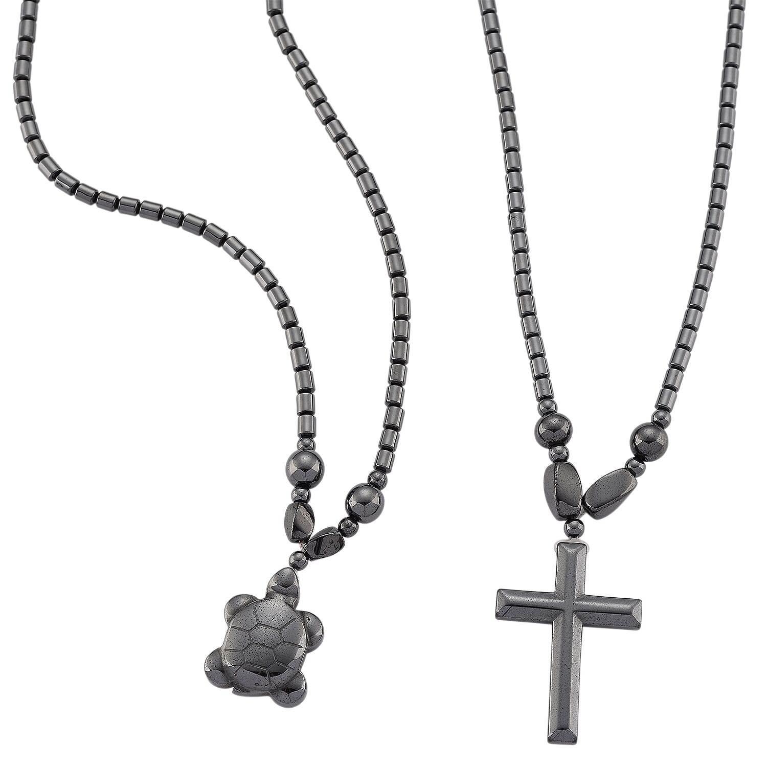 Set of 2 -  Hematite Fancy Necklace 448.50ct  448.500  Ct.