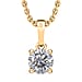 Moissanite Pendant with Chain (Size 20) in 18K Rose Gold Plated Sterling Silver