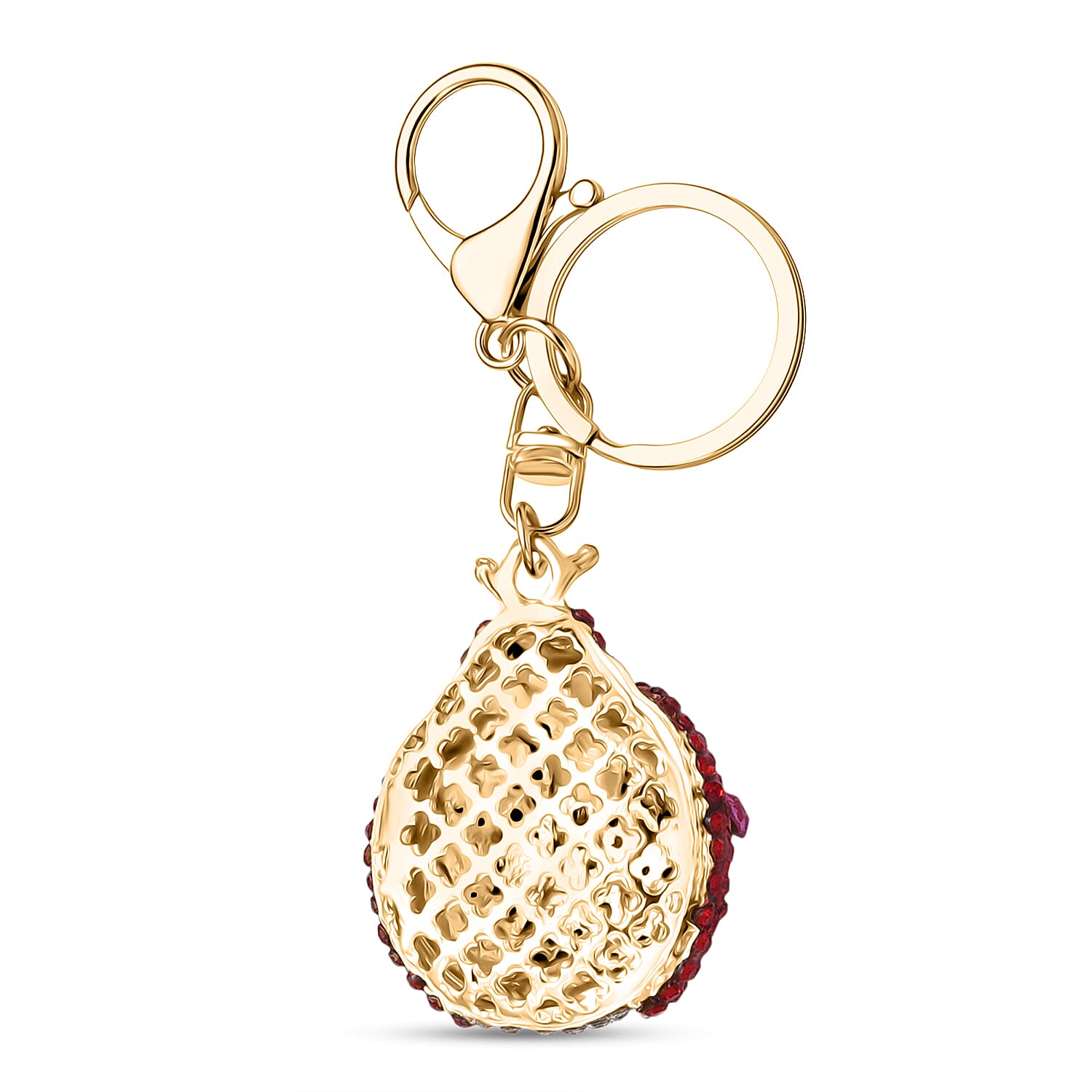 Set of 2 -  Multi Color Lady Bug Crystal Keychain