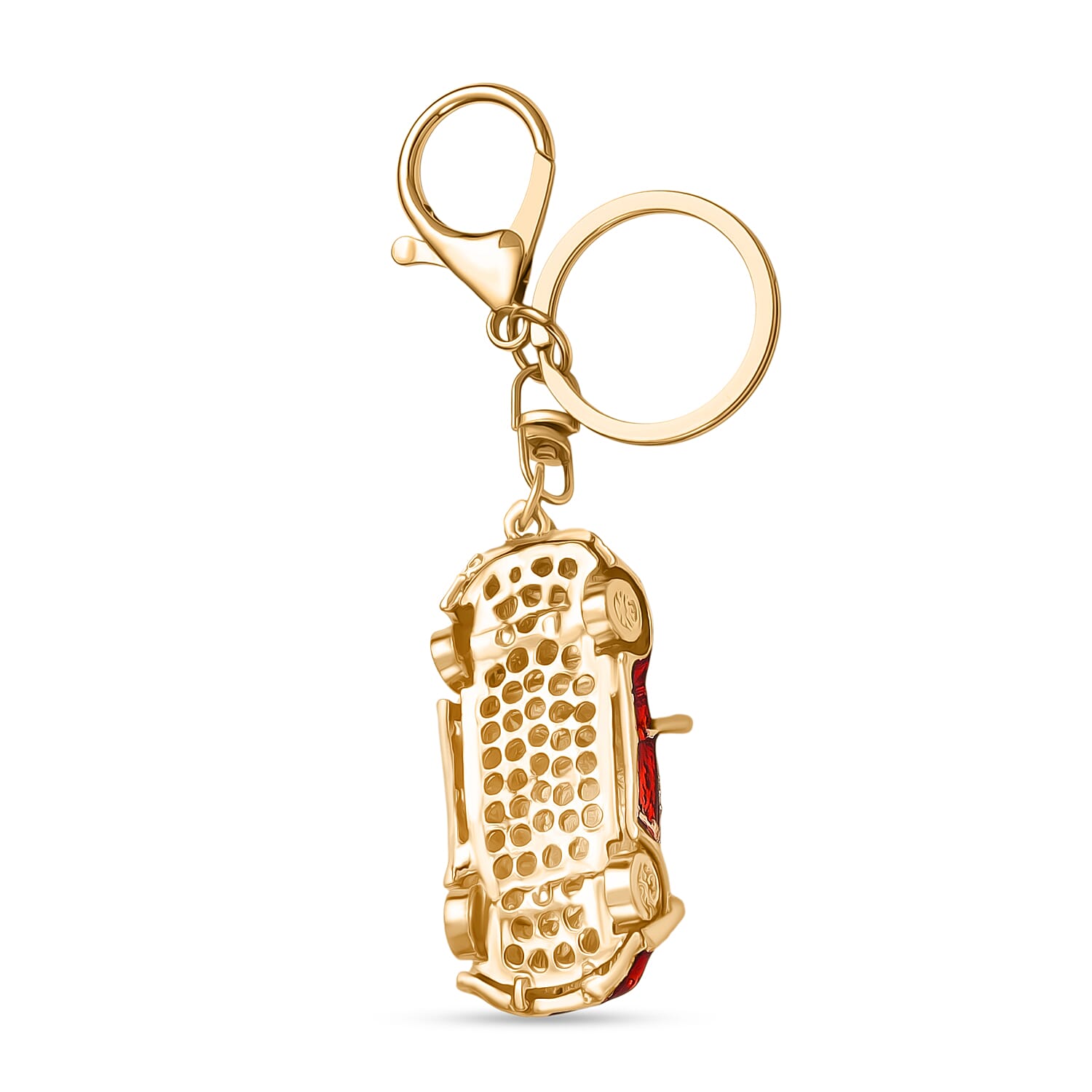 Set of 2 -  White Crystal Keychain 0.02ct  0.020  Ct.