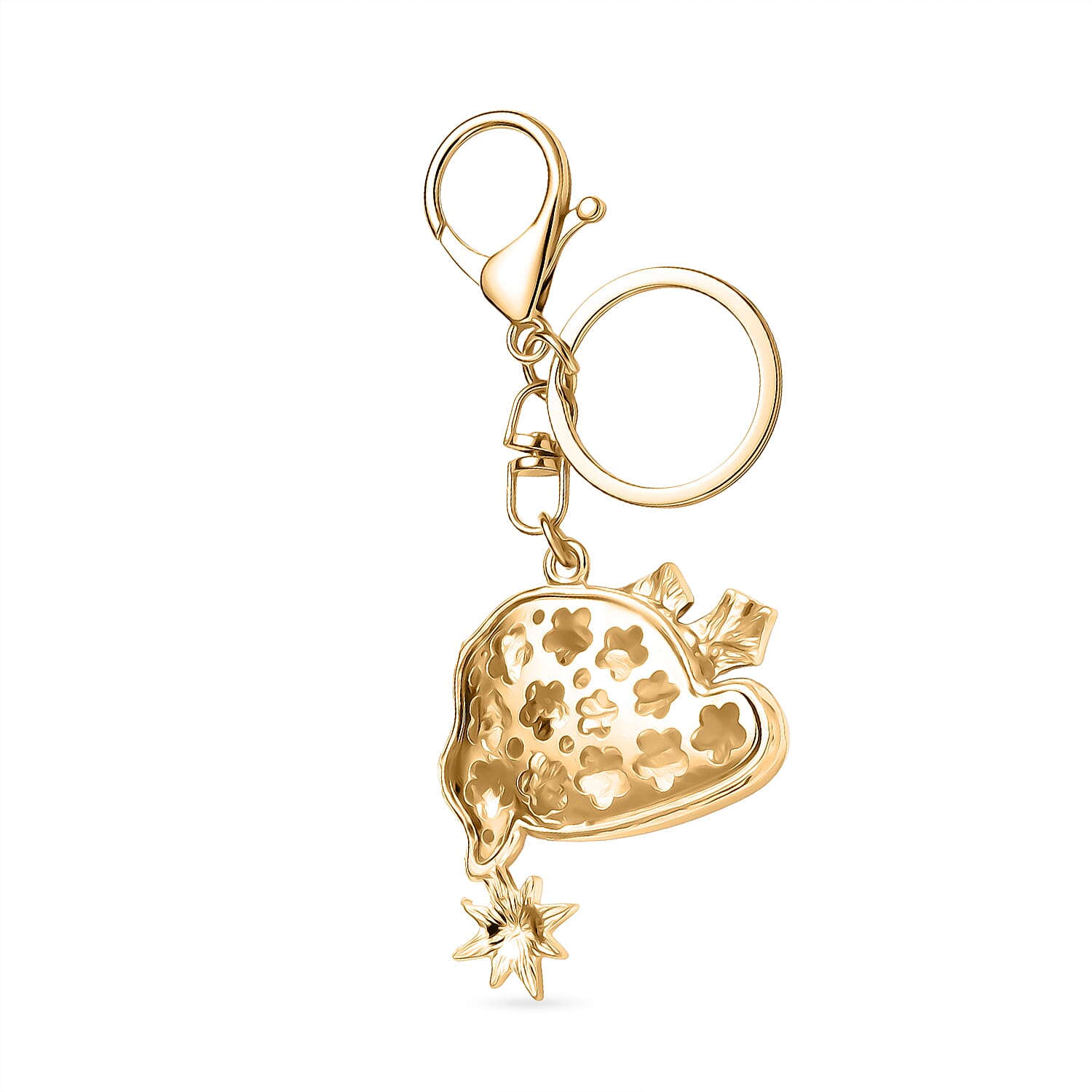 Set of 2 -  Multi Color  Santa Crystal Keychain