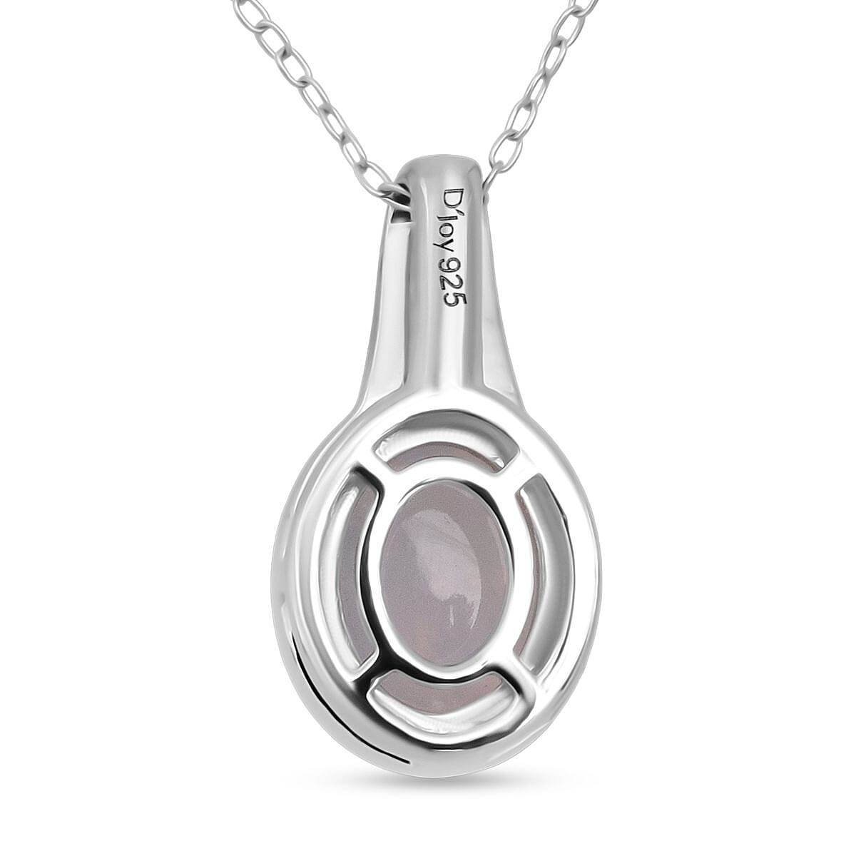D'Joy Ethiopian Opal Pendant with Chain (Size 20) in Rhodium Overlay Sterling Silver 1.65 Ct.