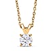 Moissanite Pendant with Chain (Size 20) in Rhodium Overlay Sterling Silver  1.000  Ct.