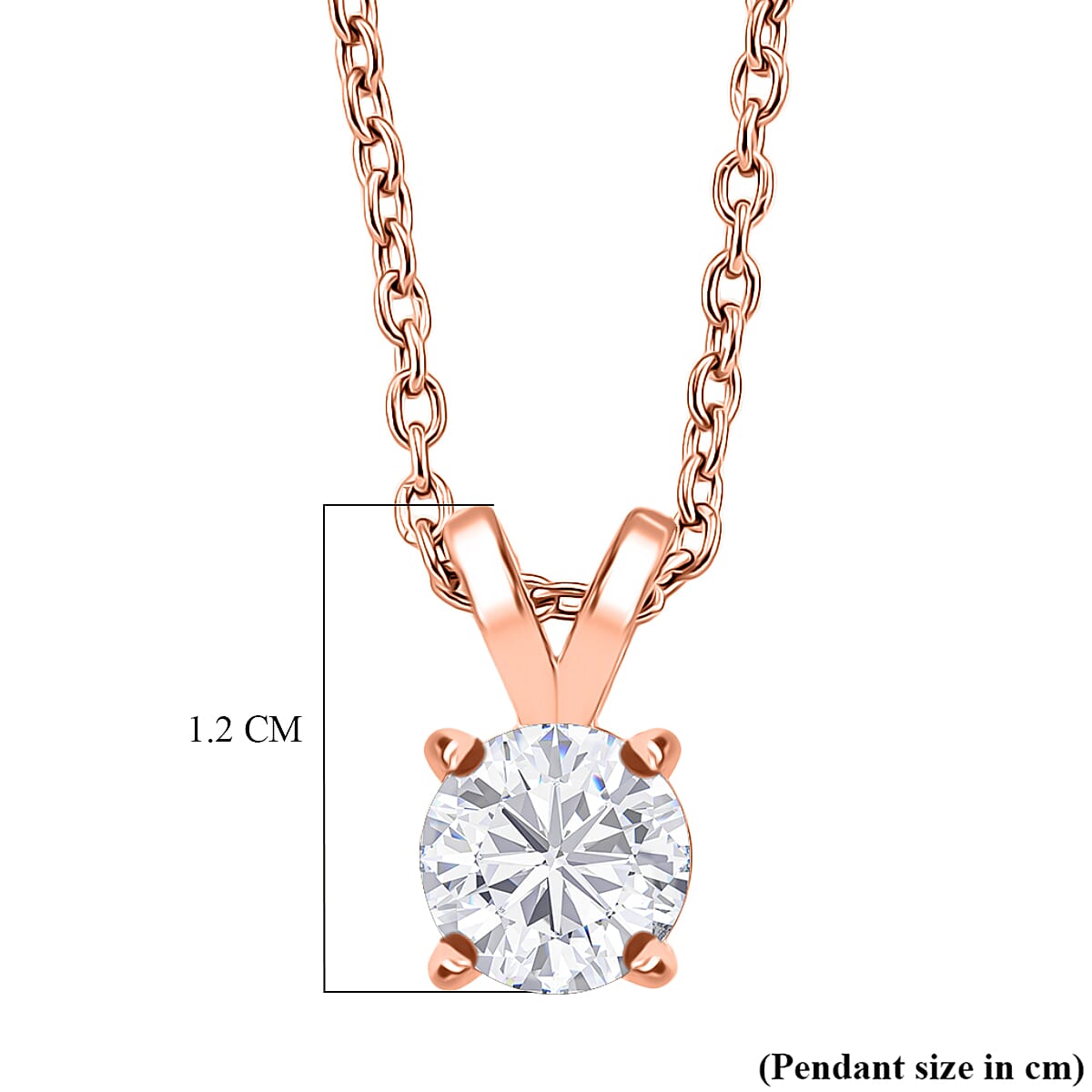 Moissanite Pendant with Chain (Size 20) Mix Metal  1.000  Ct.