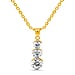 14K White Gold White Diamond (I2-GH) Pendant with Chain (Size 18-20) 0.50 Ct.