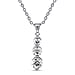 14K White Gold White Diamond (I2-GH) Pendant with Chain (Size 18-20) 0.50 Ct.