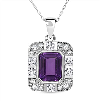 https://tjcuk.sirv.com/Products/44/4/4440561/African-Amethyst-White-Zircon-Pendant-with-Chain-Size-20-in-Rhodium-Ov_4440561.jpg?w=342&h=342