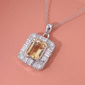 https://tjcuk.sirv.com/Products/44/4/4440570/Citrine-White-Zircon-Pendant-with-Chain-Size-20-in-Rhodium-Overlay-Ste_4440570_1.jpg?w=342&h=342