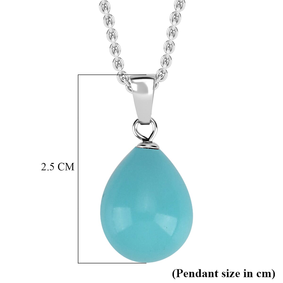 Sleeping Beauty Color Shell Pearl Pendant with Chain (Size 20)
