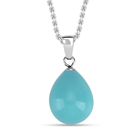 Sleeping Beauty Color Shell Pearl Pendant with Chain (Size 20)