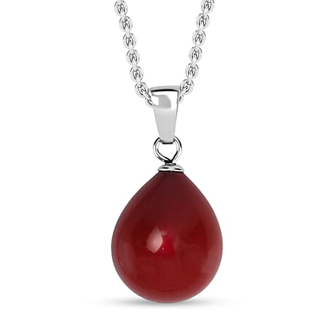 Red Shell Pearl Pendant with Chain (Size 20)