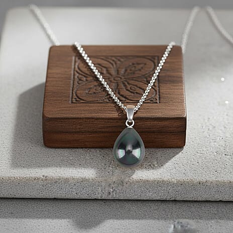 Tahitian Color Shell Pearl Pendant with Chain (Size 20)