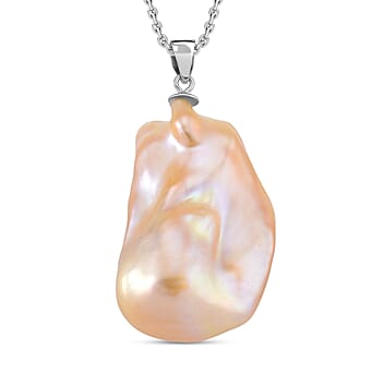 https://tjcuk.sirv.com/Products/44/4/4441181/Peach-Baroque-Pearl-Pendant-with-Chain-Size-20-in-Rhodium-Overlay-Ster_4441181.jpg?w=342&h=342
