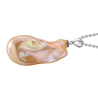 https://tjcuk.sirv.com/Products/44/4/4441181/Peach-Baroque-Pearl-Pendant-with-Chain-Size-20-in-Rhodium-Overlay-Ster_4441181_3.jpg?w=342&h=342