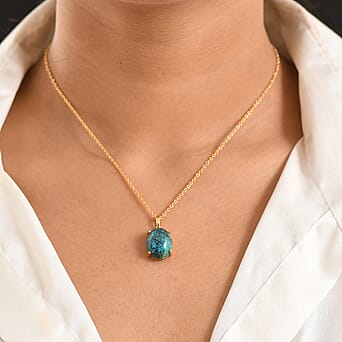 https://tjcuk.sirv.com/Products/44/4/4441280/EverTrue-Chrysocolla-Pendant-with-Chain-Size-20-in-Yelllow-Gold-Tone-9_4441280_2.jpg?w=342&h=342