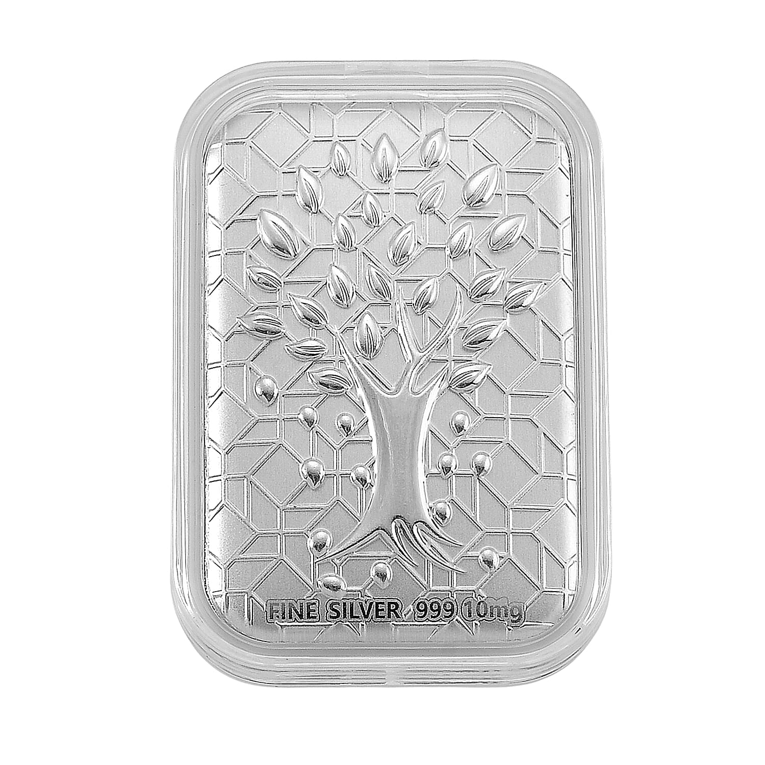 Embossed 999 Silver Dragon and Tree