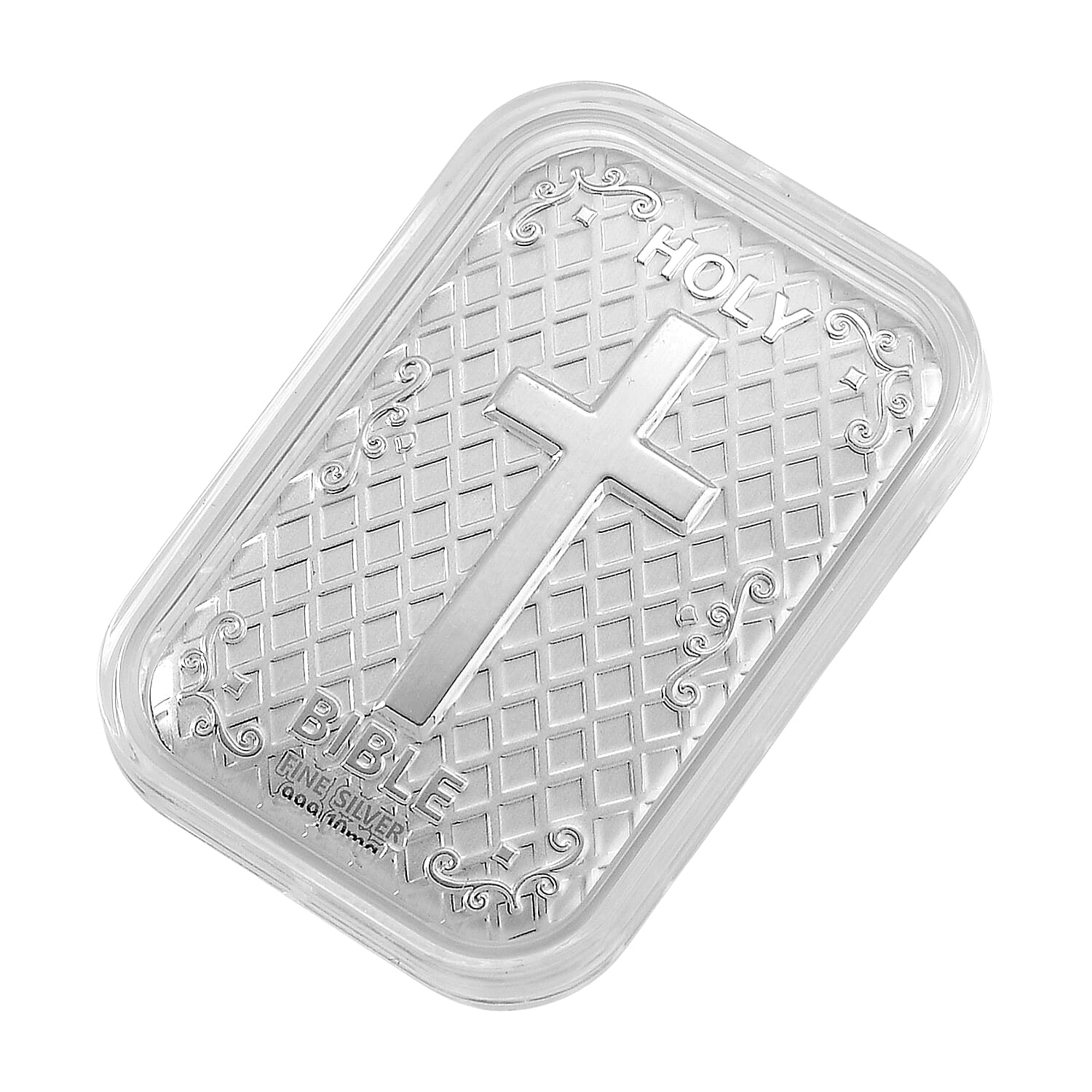 Embossed 999 Silver Dragon and Cross