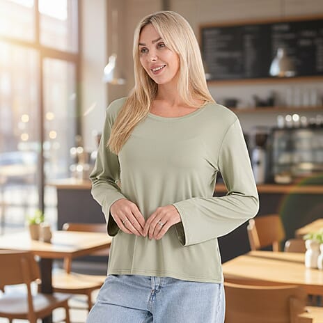 Styledby Set Of 2 Long-Sleeve Roundneck Supersoft Casual Tops (Size 18 To 20) - Raspberry - Pista