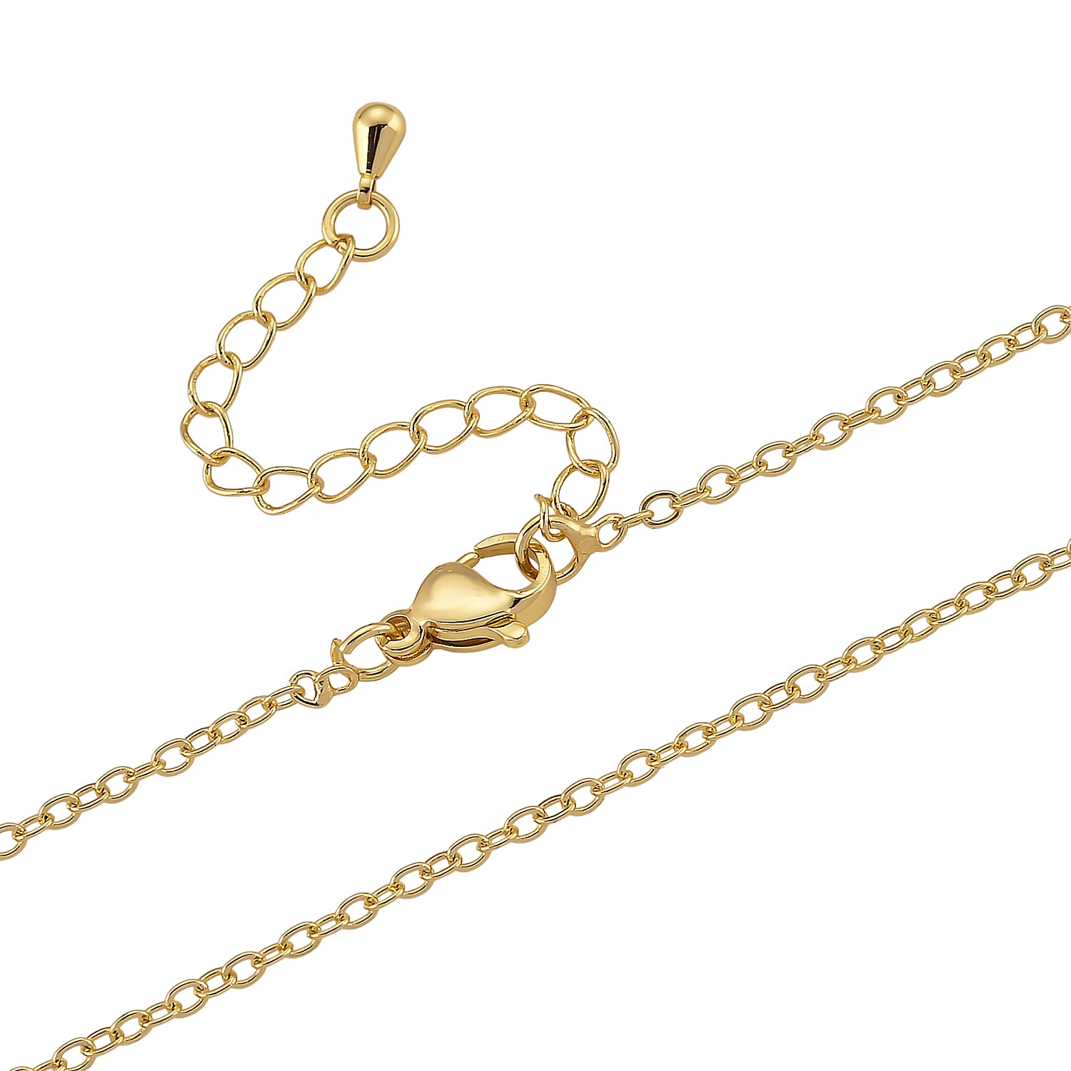 White Keshi Pearl & Multi Color Cubic Zirconia Pendant with Chain (Size 20-2 Ext) 15.00 Ct.