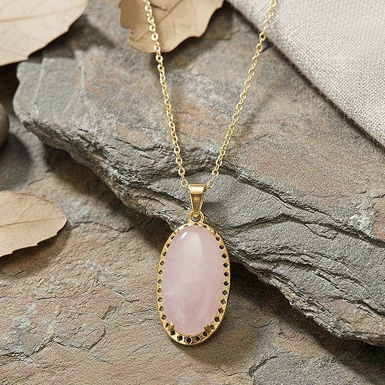 Rose Quartz Pendant with Chain (Size 19-2 Ext) 25.00 Ct.
