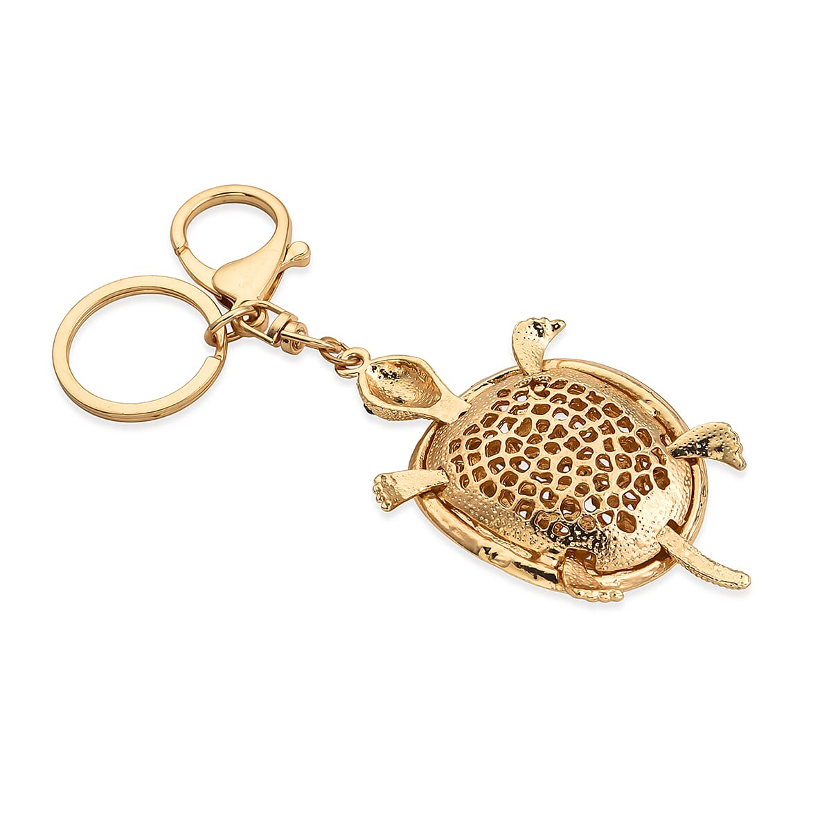 Set of 2 - Multi-Color Crystal Keychain in Tortoise & Rabbit Design