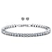 2 Piece Set - Cubic Zirconia Bracelet (Size - 7.5) and Push Back Earring