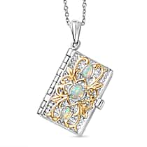 EverTrue Ethiopian Opal Bible Pendant with Chain (Size 20)