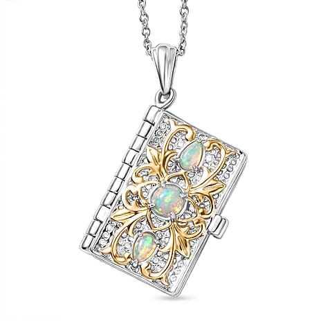 EverTrue Ethiopian Opal Bible Pendant with Chain (Size 20)