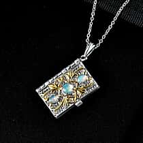 EverTrue Ethiopian Opal Bible Pendant with Chain (Size 20)