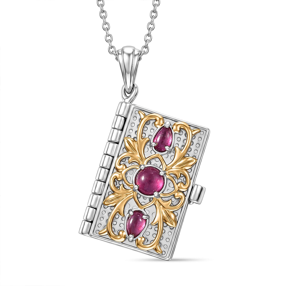 EverTrue African Ruby Bible Pendant with Chain (Size 20) 1.64 Ct.