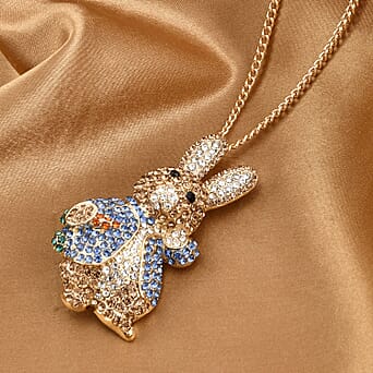 https://tjcuk.sirv.com/Products/44/4/4449417/Multi-Colour-Austrian-Crystal-Bunny-Pendant-Cum-Brooch-with-Chain-Size_4449417_2.jpg?w=342&h=342