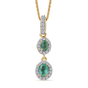 https://tjcuk.sirv.com/Products/44/4/4449470/D-Joy-Zambian-Emerald-White-Zircon-Pendant-with-Chain-Size-20-in-18K-V_4449470.jpg?w=342&h=342