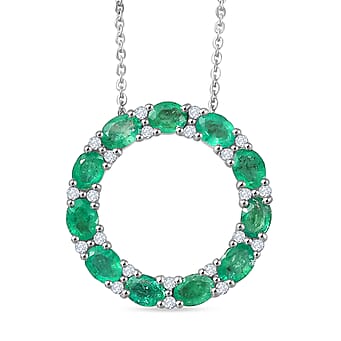 https://tjcuk.sirv.com/Products/44/4/4449475/D-Joy-Zambian-Emerald-White-Zircon-Pendant-with-Chain-Size-20-in-Rhodi_4449475.jpg?w=342&h=342