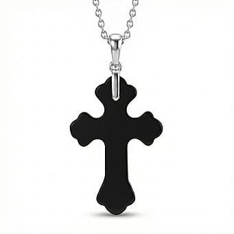 https://tjcuk.sirv.com/Products/44/5/4451537/Shungite-Cross-Pendant-with-Chain-Size-20-in-Rhodium-Overlay-Sterling-_4451537.jpg?w=342&h=342
