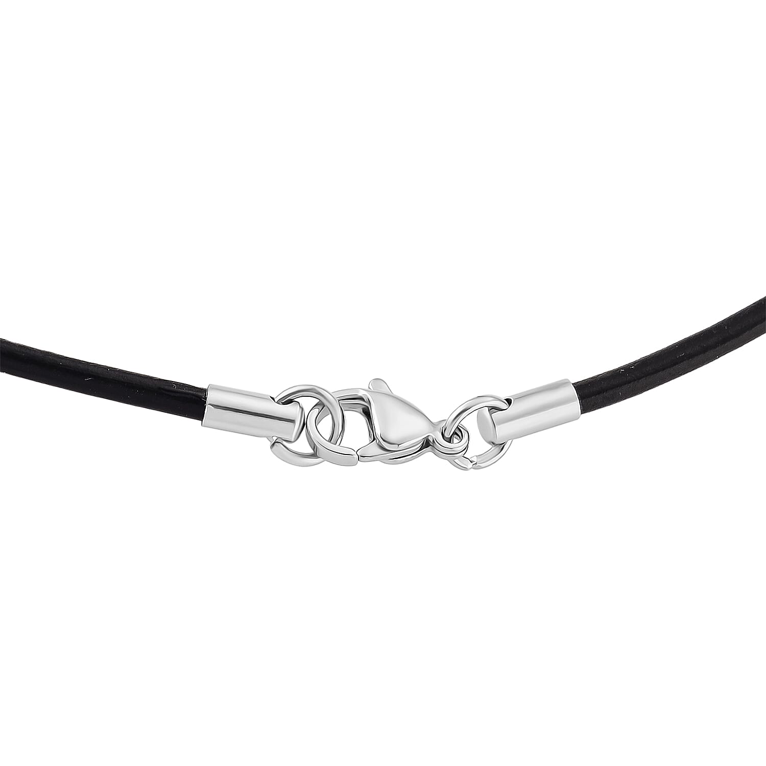 Shungite Rhodium Overlay Pendant with Chain (Size - 20) 115.00 Ct.