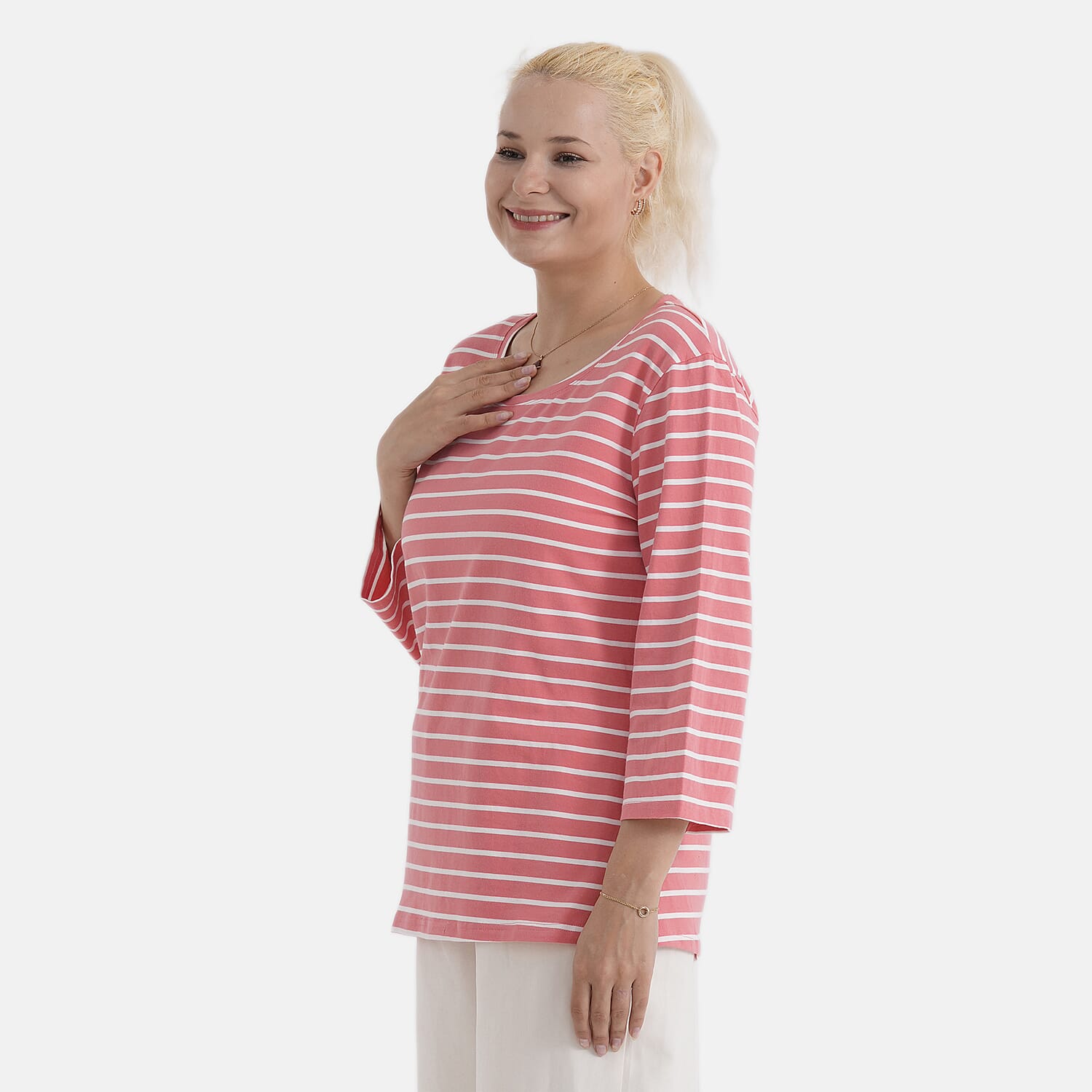 & Maisi Set of 2 - 3/4 Sleeve Cotton Tops